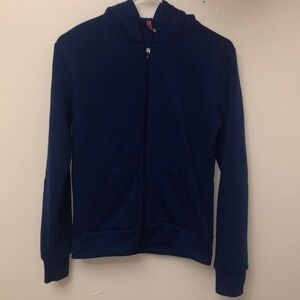 Dark Royal Blue Zip Sweater- S/M
